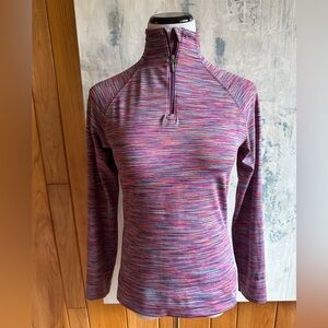 Merrell Women's Small Multicolor Quarter-Zip Top Long Sleeve Pullover Athletic.